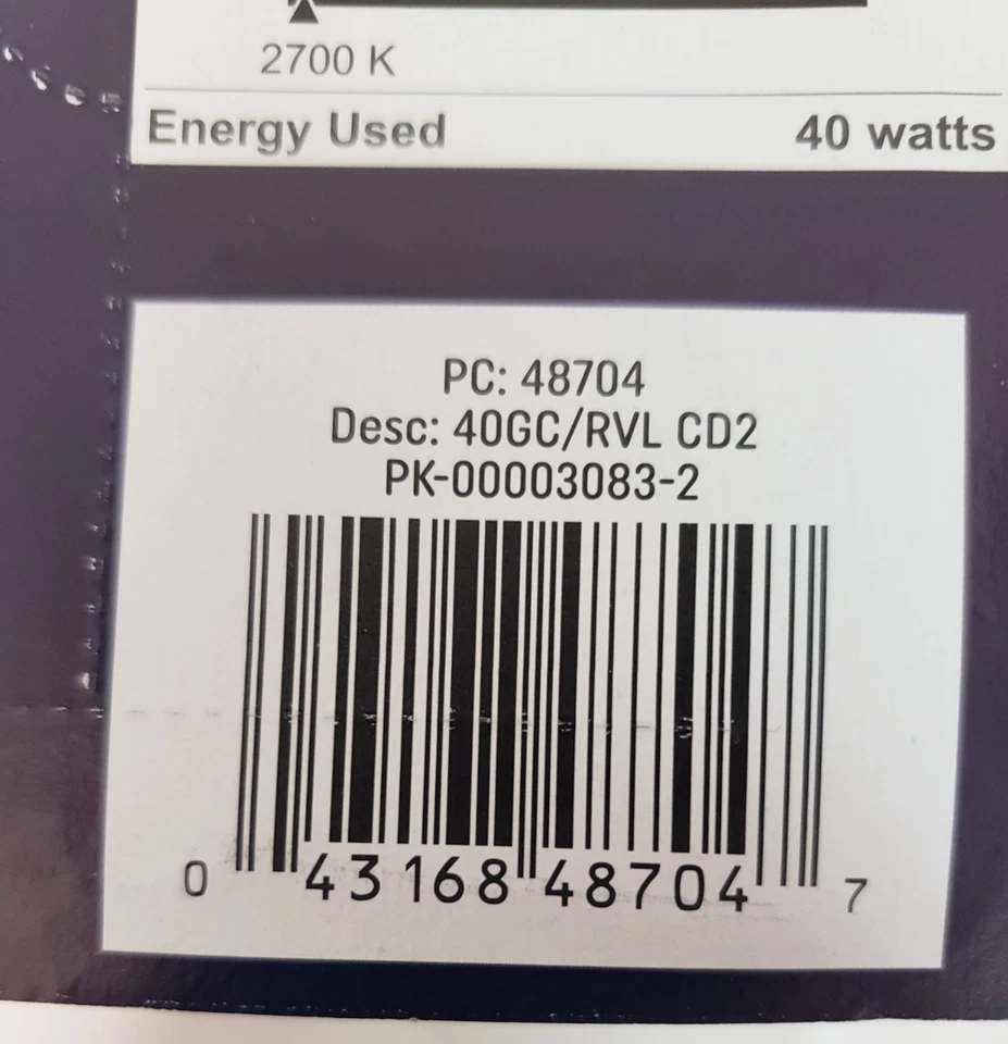 GE Reveal 2-Pcs Set HD+ LED 40 Watt G16.5 Globe Bulbs, Clear- 3 Pack - Image 3 of 3