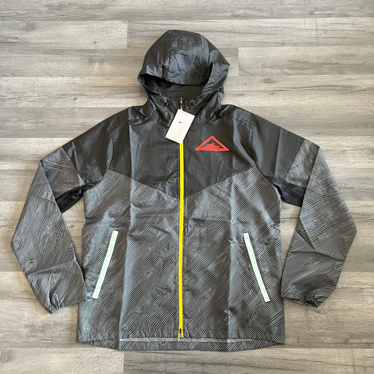 NIKE WINDRUNNER MEN S TRAIL RUNNING JACKET M XL GREY BLACK