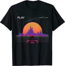 New Limited Cyberpunk Outrun Synthwave Sunset Fast Car Aesthetic T-Shirt