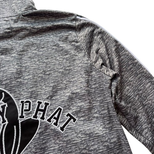 Baby Phat Women’s Sz Large Heather Gray Embroidered Logo Y2K Zip Collared Jacket - Picture 13 of 19