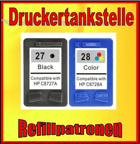 Refill Cartridge HP 27 28 Deskjet 3320 3325 3420 3425 3520 3536 3550 3645 3647 - Zdjęcie 2 z 3
