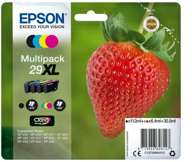 Epson Multipack 29XL Noir et Tricolor 4 Cartouches d’Encre  2027 #01 - Photo 1/1