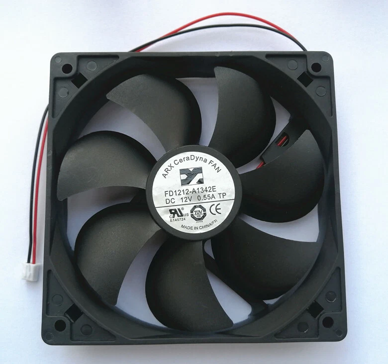 1PC  2PIN power supply Cooling Fan CeraDyna FD1212-A1342E DC 12V 0.55A TP 12025  - Image 3 of 4
