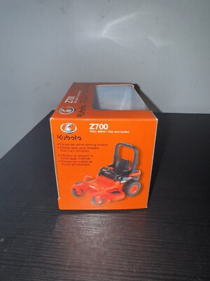 New Ray Kubota Pull Back Action Z700 Zero Turn Lawn Mower SS-33287