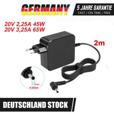 Netzteil für Lenovo IdeaPad 65W 20V 3,25A Laptop Ladegerät Ladekabel Neu 4.0*1.7