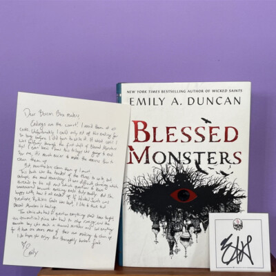 Blessed Monsters by Emily A. Duncan Signed Book Plate HCDJ ~ Brand New!
