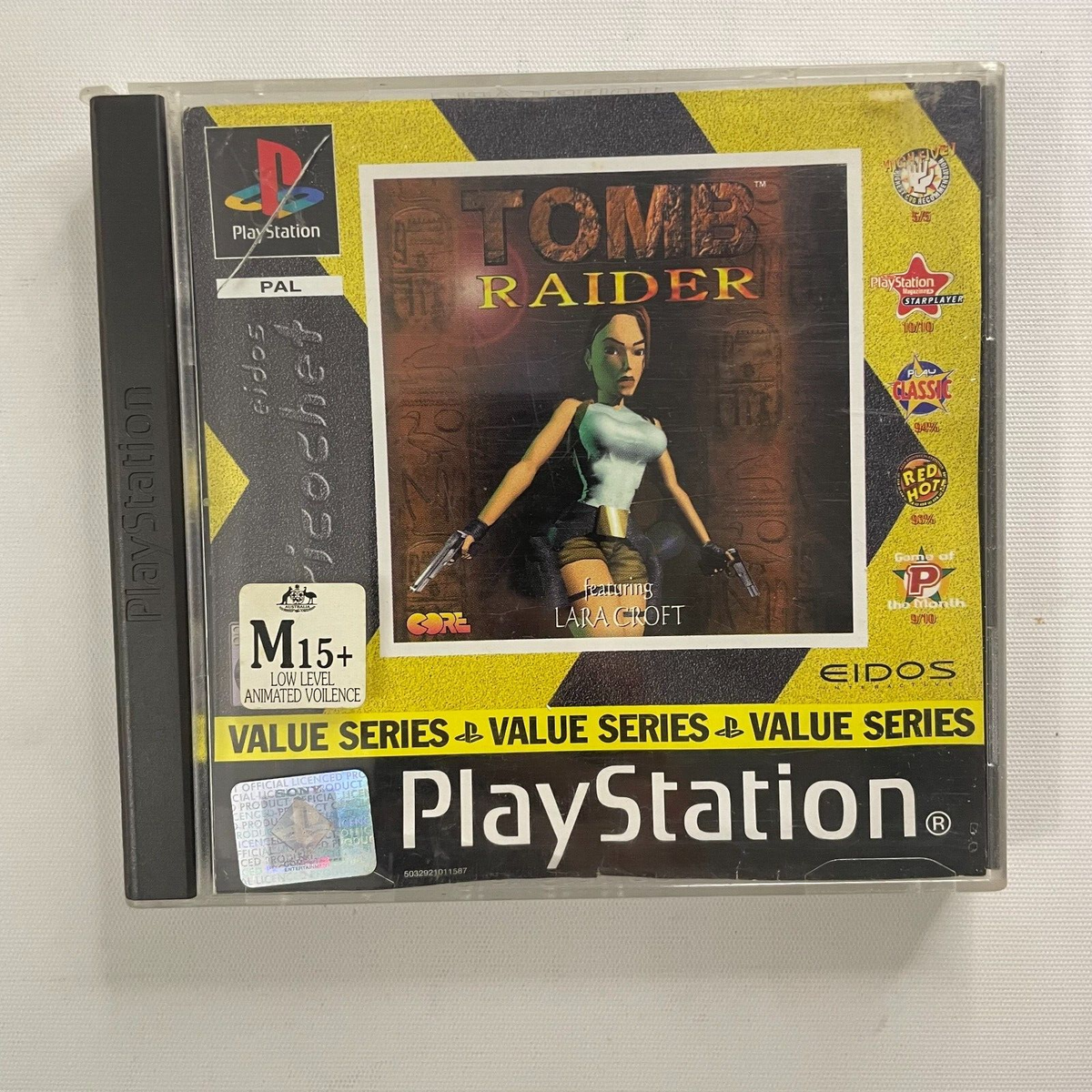 Tomb Raider PS1 PlayStation 1 PSX PAL Game Complete with Manual