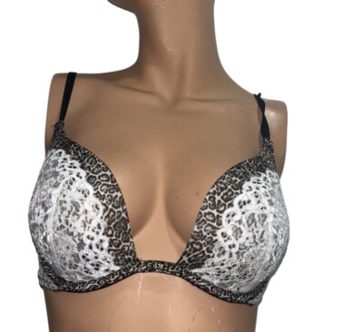 Victoria's Secret  Lace Push-Up Bra 34C Animal Print NWT