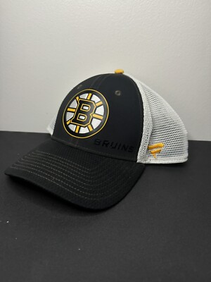 Boston Bruins Authentic Pro Snap Back-black W/white Mesh- Pre-owned