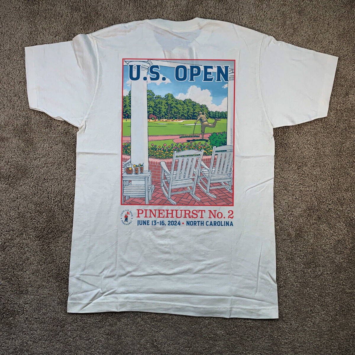【レア】US全米オープンゴルフ2024年　公式TシャツLサイズPinehurst s-l1200.jpg