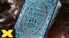 Sacred Fire (Sapphire Blaze) Gilded Playing Cards by Riffle Shuffle