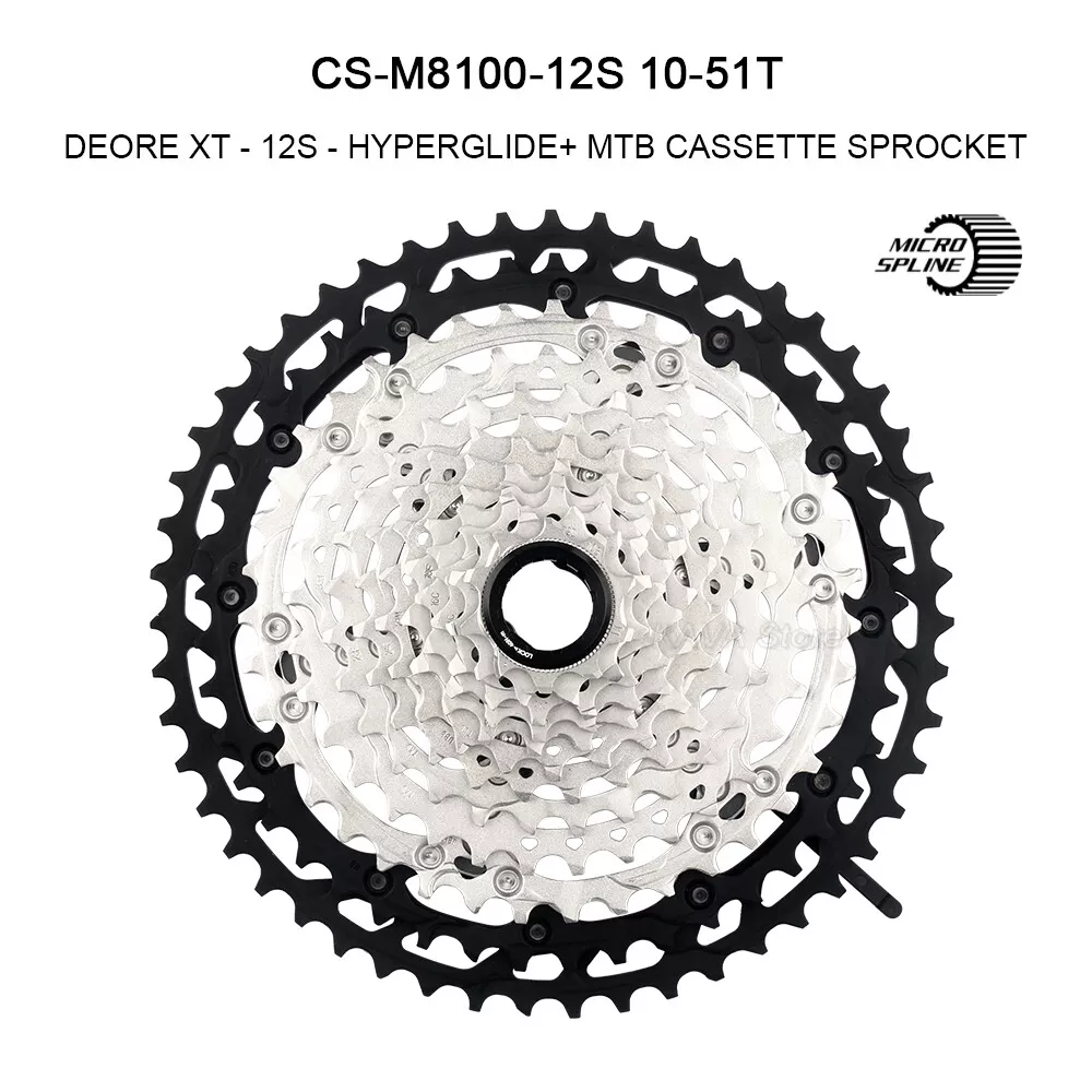 SHIMANO DEORE XT CS-M8100 MTB Cassette 12 Speed 10-45/51T w/Micro Spline  Bike