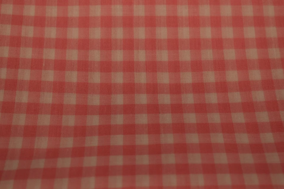 53" x 44" Vintage Rosa Blanco Gingham Check Clásico 1/4" Cuadrados Foto 2 de 2