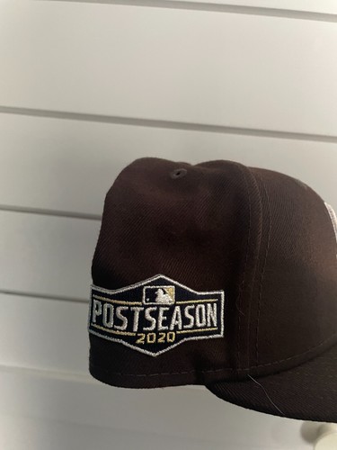 New Era 59Fifty San Diego Padres 2020 Postseason Brown Fitted Hat Size 7 3/8 - Picture 3 of 5