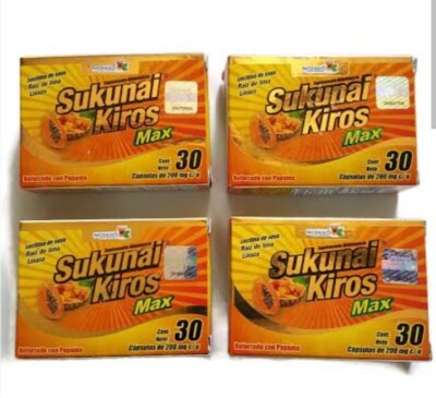 4 Pack Sukunai Kiros MAX Original 120 Cap 200mg  Exp 2026 Up