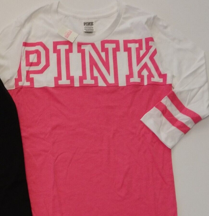 New! VICTORIA SECRET PINK Logo T-Shirt and Leggings Outfit Set X-Small