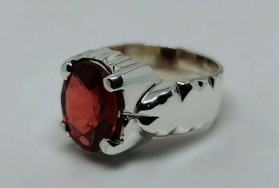 Oval Cut 5 Ct Red Ruby Women Ring Sterling Silver 925 Roby Handmade Yakoot Ring