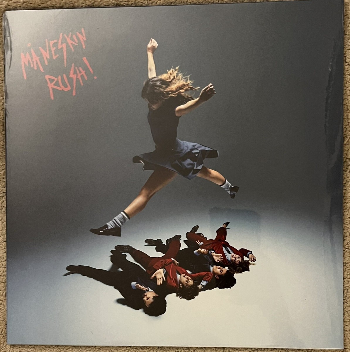 MANESKIN RUSH! ALBUM SIGNED INSERT VINYL RECORD AUTOGRAPH ITALY