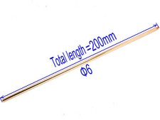 6pcs/lot 6mm diameter 200mm length copper circual heat pipe round heat pipe diy