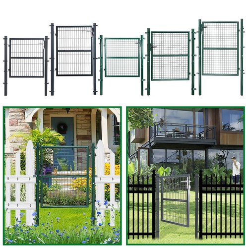 Gartentor Tor Gartentür Pforte mit Pfosten Zauntor Tür Inkl. Schloss Gartenzaun - Bild 1 von 15