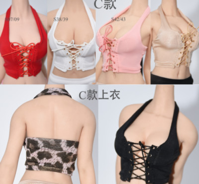 1/6 Scale Ice Silk Lace-up Halter Top Clothes Fit 12'' Female PH TBL Figure Toy
