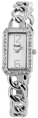 Fame Damenuhr Uhr Analog Armbanduhr Metallkettenarmband Quartz Crystal-Besat #11