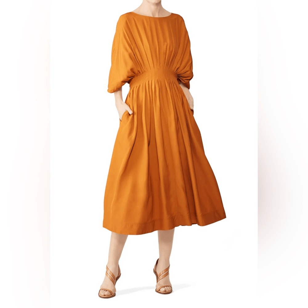 women's navy midi dress Ties To You 100% Cotton Navy Cap Sleeve Midi Dress