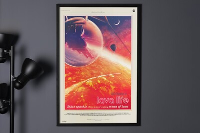55 Cancri e Lava Life Space Tourism Exoplanet Travel Poster Wall Art by NASA JPL