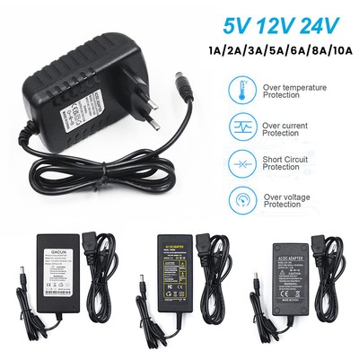 5V 12V 24V LED Netzteil DC Steckernetzteil Trafo 5,5mm Hohlstecker Netzadapter