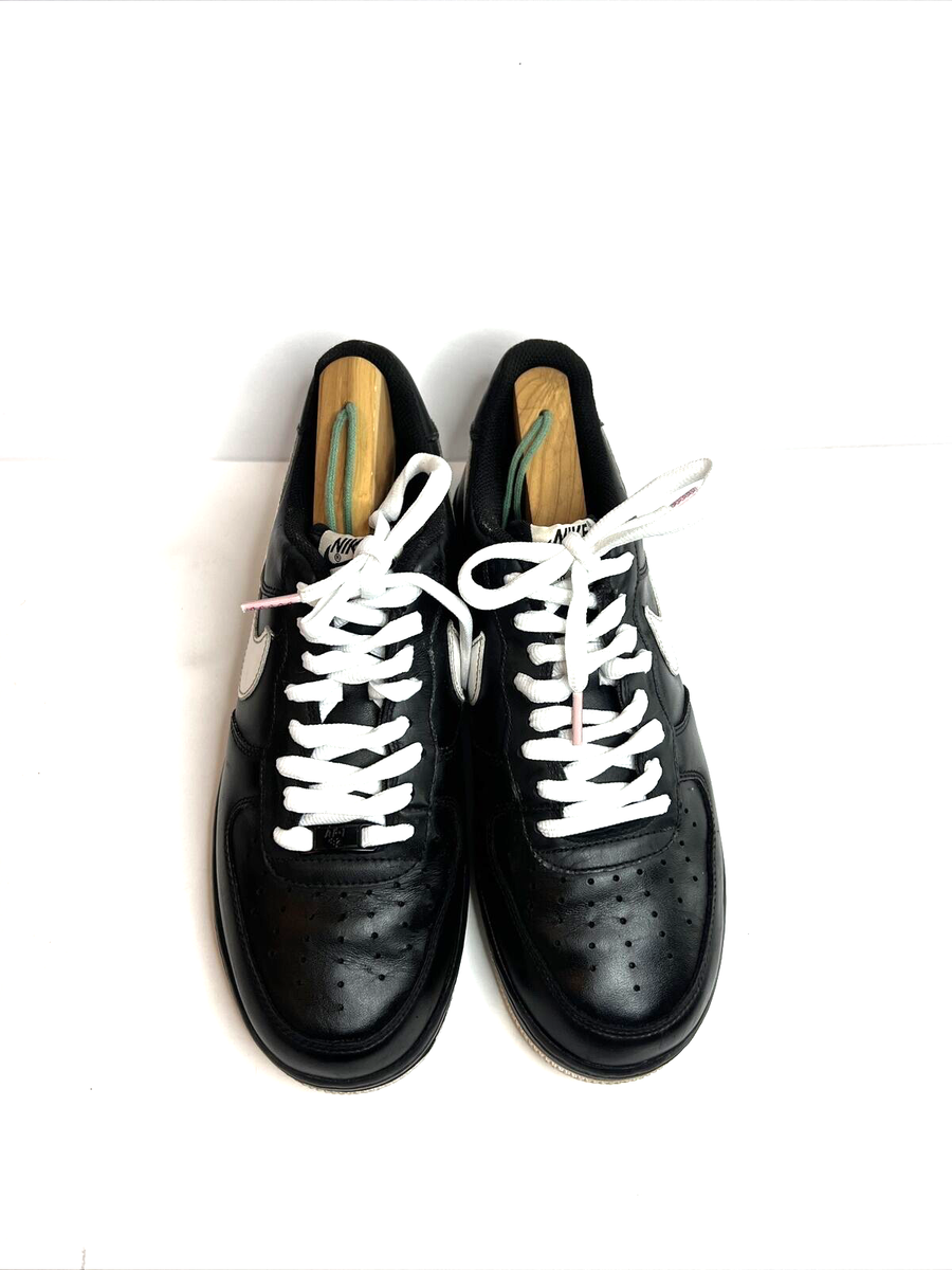 Nike Air Force 1 Black & White Leather Sneakers 315122-013 Men