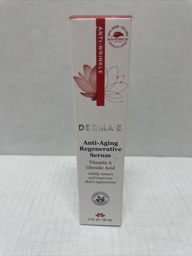 New- DERMA E Anti-Aging Regenerative Serum 2 fl oz (60 mL) Exp 5/2026