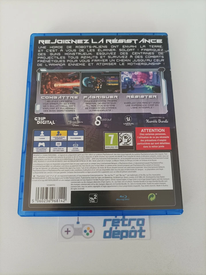 Mothergunship / Mother Gun Ship / Gunship / Playstation 4 / PS4 / PAL / FR, photo 2 sur 2