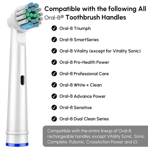 8x Replacement Brush Heads For Oral-B Electric Toothbrush Fit Advance Power/Pro - Picture 2 of 4