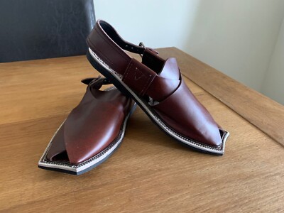 Peshawari Handmade Leather Chappal BROWN Men display picture 1