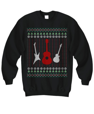 Guitar Ugly Christmas Sweater Jumper - Sweatshirt