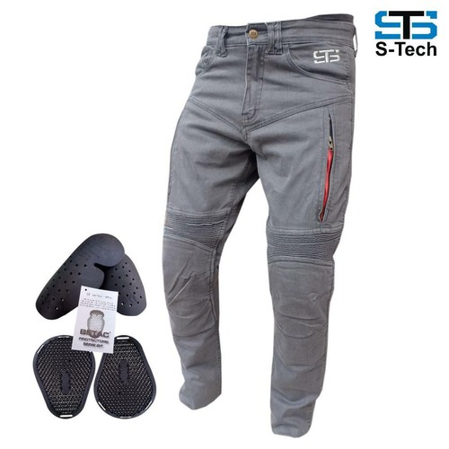Pantaloni Jeans da moto tecnico Stechmoto ST666 Falcon Aramide e CE  Protezione | eBay