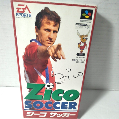 Zico Soccer Nintendo Super Famicom Video Game Cartridge EA Sports