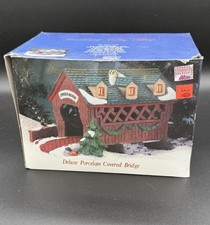 O'well Heartland Valley Village Deluxe Porcelain Covered Bridge Christmas
