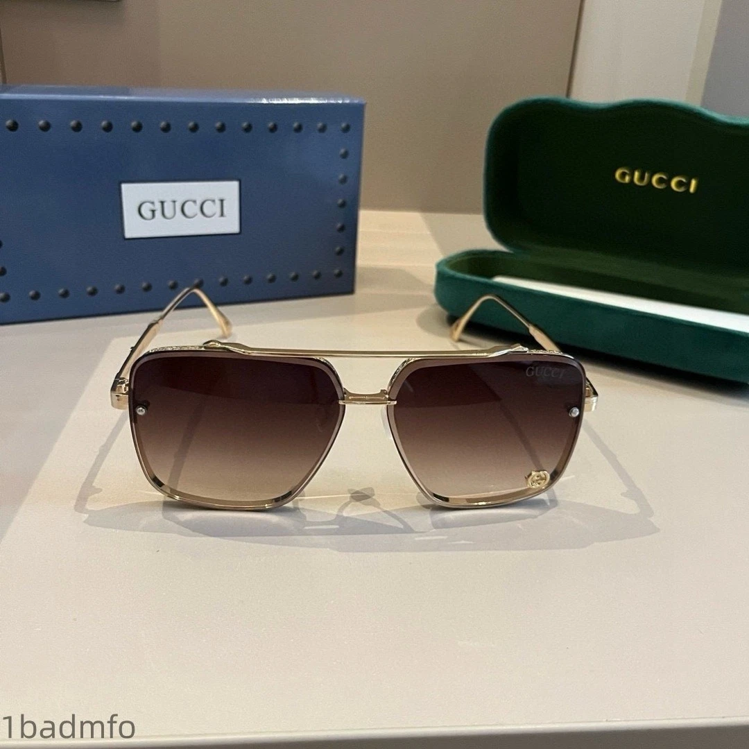 Gucci 金棕色男式太阳镜| eBay