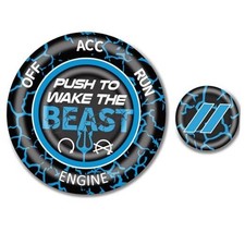 Car Push Start Button Cover for Dodge Challenger Charger Durango Ram 1500 Blue