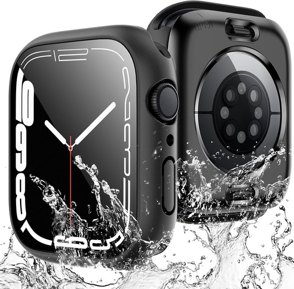 Tauri 2 StüCk HüLle FüR Apple Watch Series 9/8/7 45Mm - Schwarz-image