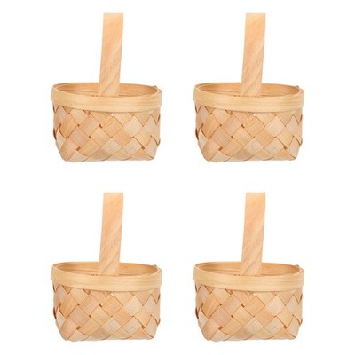 4 Pcs Kleine Körbe Süßigkeitenverpackungskorb Minikörbe Geflochtener