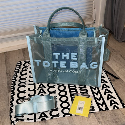 Marc Jacobs The Tote Bag Tasche Mesh Medium Blau Tragetasche mit Schulterriemen