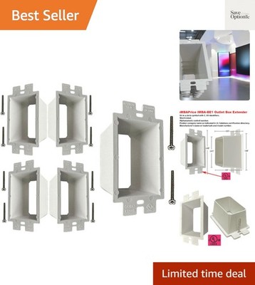 IMBA-BE1-5  Listed 1-Gang Non-Metallic Electrical Power Outlet Box Extender f...