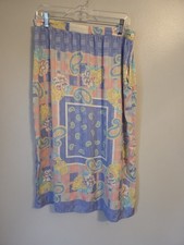 Vintage 80s Silky Pastel Paisley Skirt 16 Golden Girls