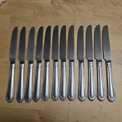 Hampton Silversmiths LAUREN Flatware Frosted 18/10 Stainless 12 Knives