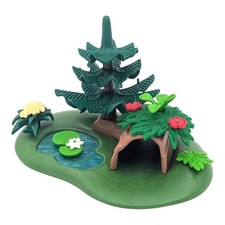 Playmobil suelo verde lago árbol caído pi…
