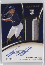 2020 Panini Immaculate Rookie 82/99 Tyrone Taylor #110 Patch Auto 1u6