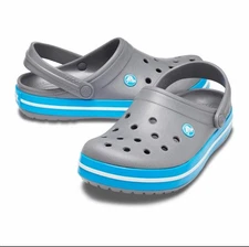 Crocs Unisex-Adult Crocband Clog, Charcoal/Ocean, Men 7/Women 9