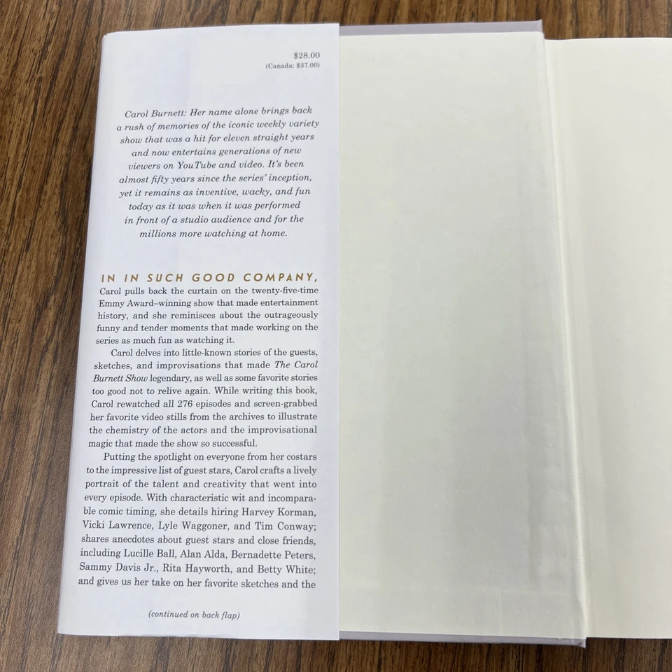 Carol Burnett In Such Good Company Signed Hard Cover 1st Edition - Image 2 of 4